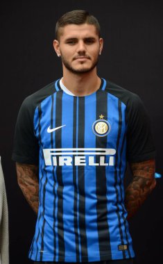 Mauro Icardi of Inter Milan poses during a promotional event for Pirelli in Shanghai, China, 22 July 2017. clipart