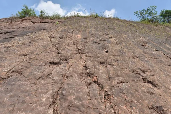 Vue Des Empreintes Dinosaures Dinosaures Sauropodes Début Période Jurassique Dans — Photo