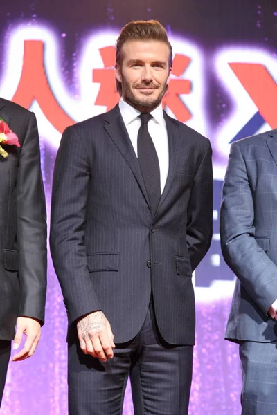 David Beckham Star Football Anglais Participe Événement Promotionnel Pour Marque — Photo