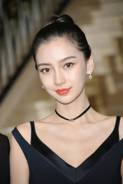 Actriz Hong Kong Angelababy Posa Para Las Fotos Durante Una —  Fotos de Stock