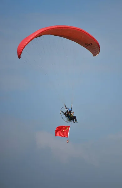 One Members Different Countries Performs Skydiving 6Th Shenyang Faku Flight — Stock Photo, Image