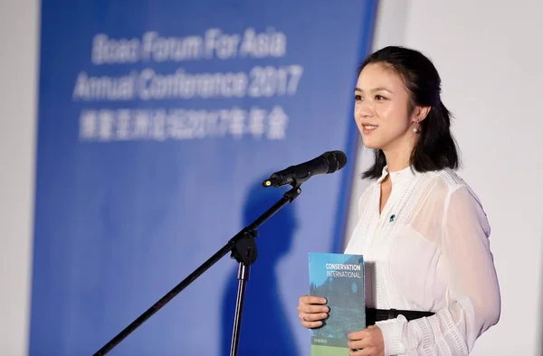 Çinli Oyuncu Tang Wei Doğa Asya Yıllık Konferansı 2017 Boao — Stok fotoğraf