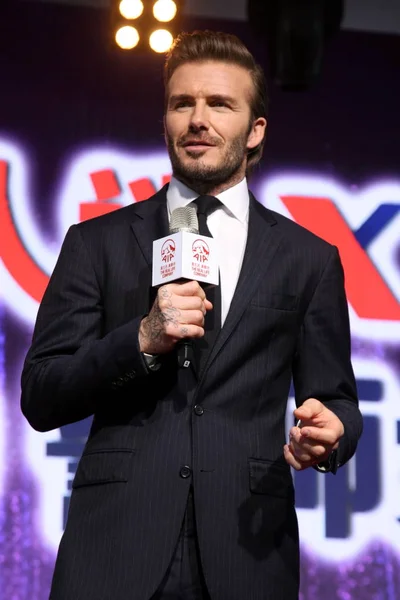 David Beckham Estrella Del Fútbol Inglés Asiste Evento Promocional Para — Foto de Stock