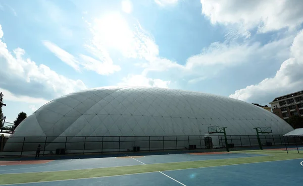 View Domed Smog Free Indoor Stadium Zhejiang University Hangzhou City — стоковое фото