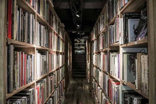 Vista Interior Uma Livraria Chamada Mix Place Hengshan Road Xangai — Fotografia de Stock