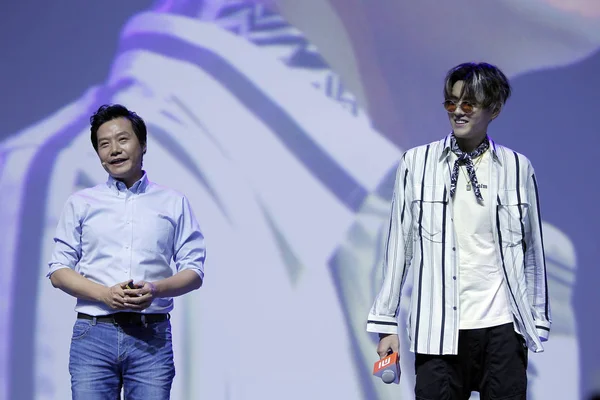 Lei Jun Sinistra Presidente Ceo Xiaomi Technology Presidente Kingsoft Corp — Foto Stock