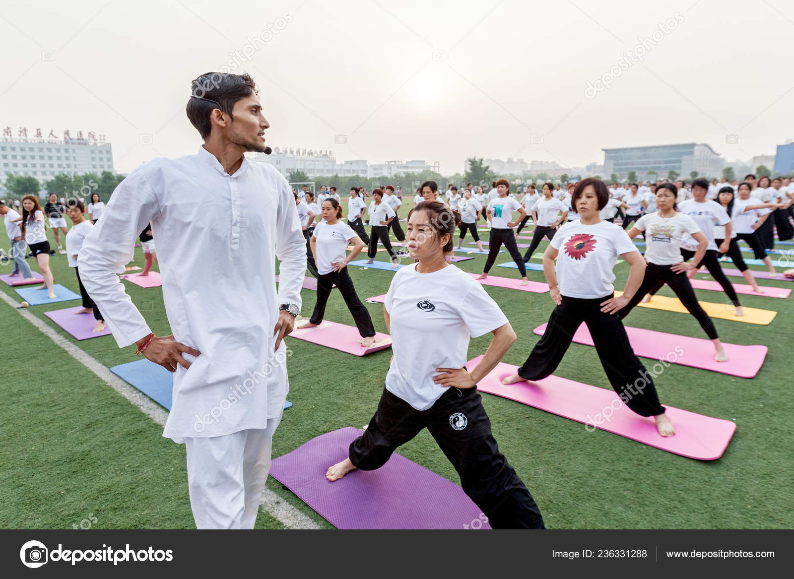 Indian Yoga Enthusiast Practice Yoga On Editorial Stock Photo