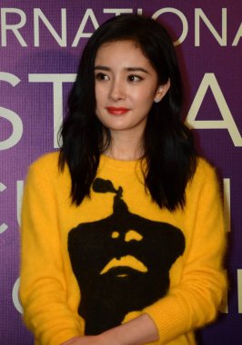 Chinese actress Yang Mi attends a press conference for her movie 