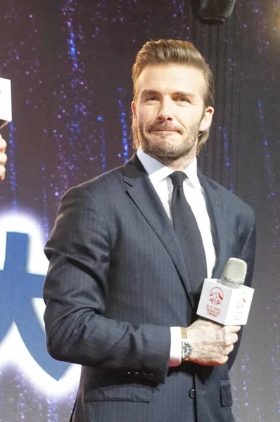 David Beckham Estrella Del Fútbol Inglés Asiste Evento Promocional Para — Foto de Stock