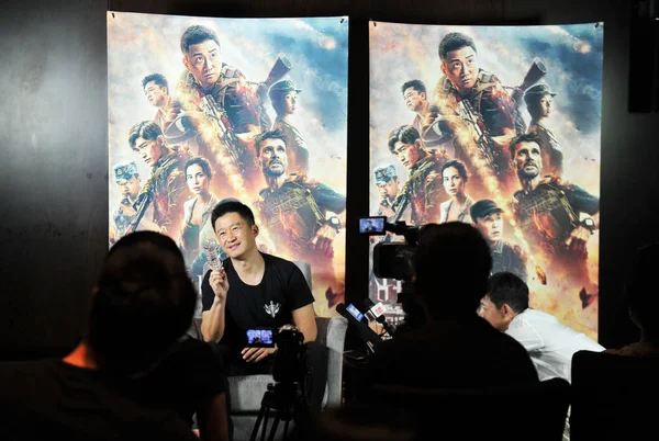 Actor Director Chino Jing Asiste Una Entrevista Para Película Wolf — Foto de Stock