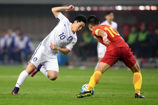 Nam Tae Hee South Korea National Football Team Challenges Zheng — ストック写真