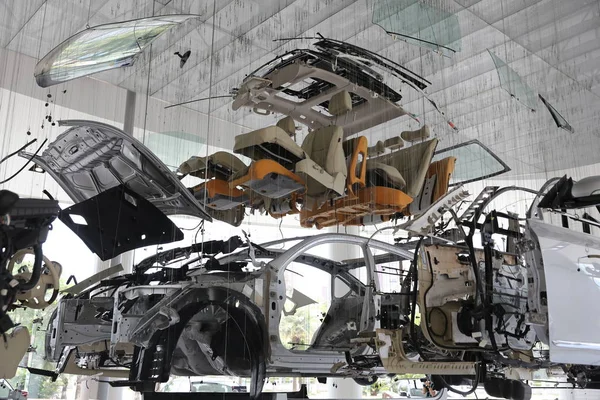 Uma Visão Tridimensional Explodida Carro Nissan Teana Criado Pelo Artista — Fotografia de Stock