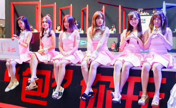 Showgirls Představuje Jevišti Během China Digital Entertainment Expo Také Známý — Stock fotografie
