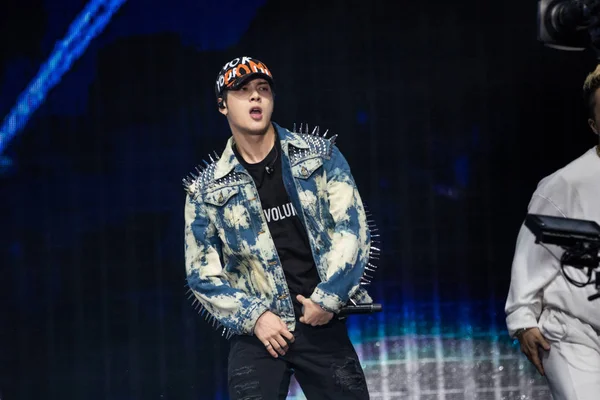 Jackson Wang Sydkoreanska Pojke Gruppen Got7 Utför Den Asiatiska Musik — Stockfoto