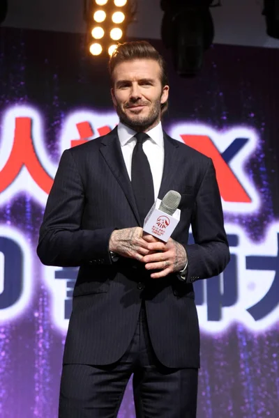 Bintang Sepak Bola Inggris David Beckham Menghadiri Acara Promosi Untuk — Stok Foto