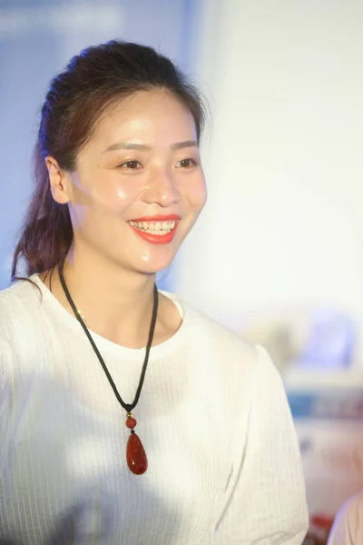 Jogador Chinês Voleibol Wei Qiuyue Participa Sub Fórum Durante Conferência — Fotografia de Stock