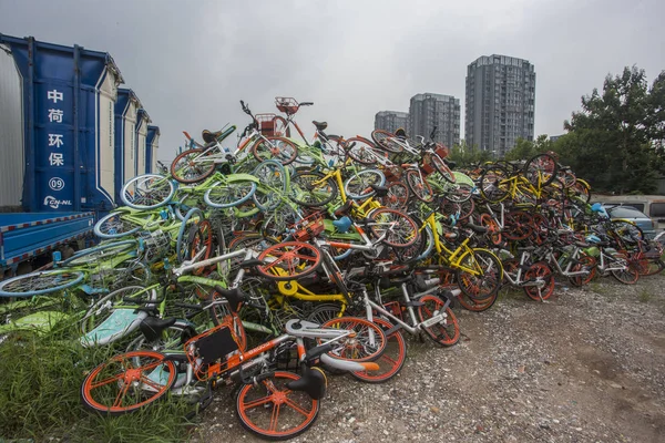 Тысячи Велосипедов Китайских Велосервисов Собраны Открытом Пространстве Городе Хэфэй Провинция — стоковое фото