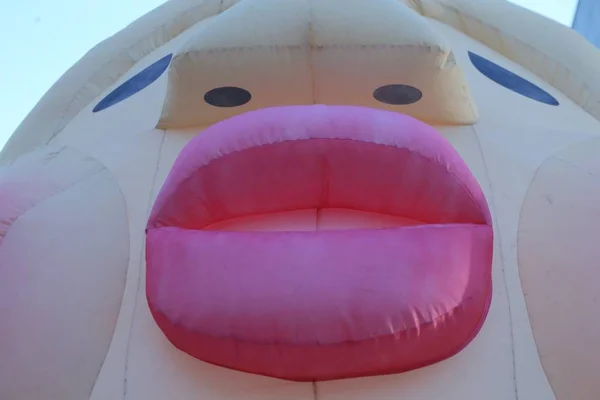 Meter Tall Giant Inflatable Kobitos Popular Japanese Cartoon Character Displayed — Stock Photo, Image