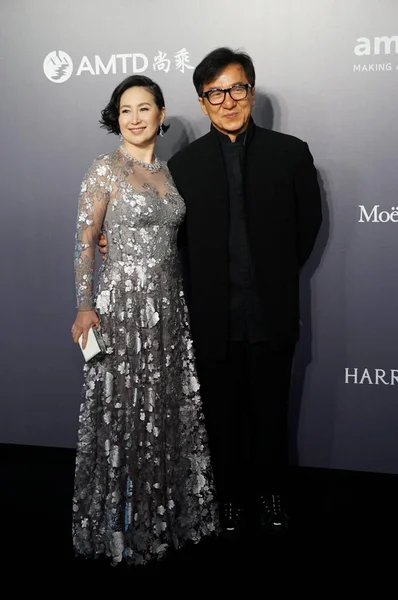 Jackie Chan Estrella Del Kungfu Hong Kong Llega Alfombra Roja — Foto de Stock