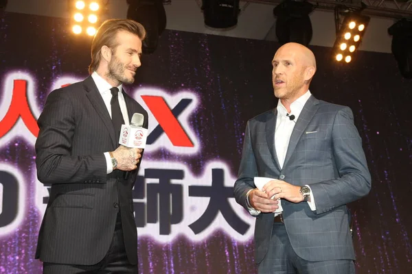 Stella Del Calcio Inglese David Beckham Partecipa Evento Promozionale Marchio — Foto Stock