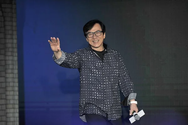 Hong Kong Kung Yıldızı Jackie Chan Yeni Filmi Yabancı Pekin — Stok fotoğraf