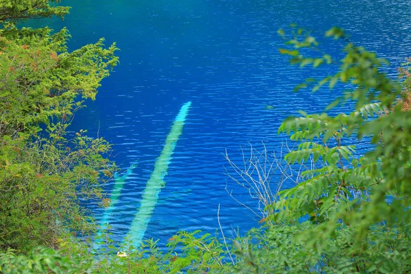 View Sleeping Dragon Lake Regaining Its Beauty Jiuzhaigou Valley Magnitude — стоковое фото