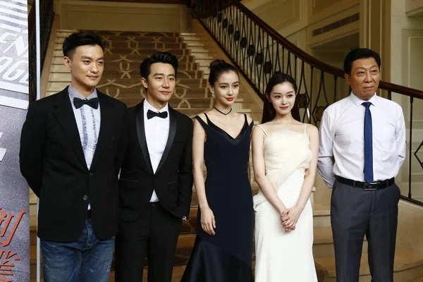 Actriz Hong Kong Angelababy Centro Actor Chino Huang Xuan Segunda — Foto de Stock