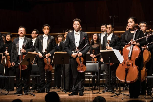 Lithuanian Born Violinist Julian Rachlin Center Performs Concert Guangzhou City — Stock Photo, Image