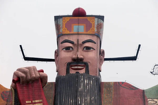 มมองของส วนหน งของโรงแรมเท ยนจ ายฟ พระเจ าแห งโชคลาภของจ ในเม องซานเฮ — ภาพถ่ายสต็อก