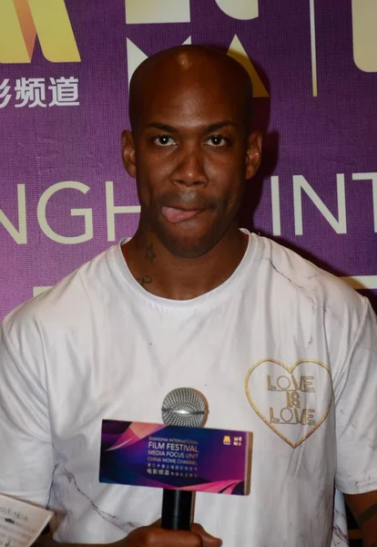 Giocatore Basket Americano Stephon Xavier Marbury Partecipa Una Conferenza Stampa — Foto Stock