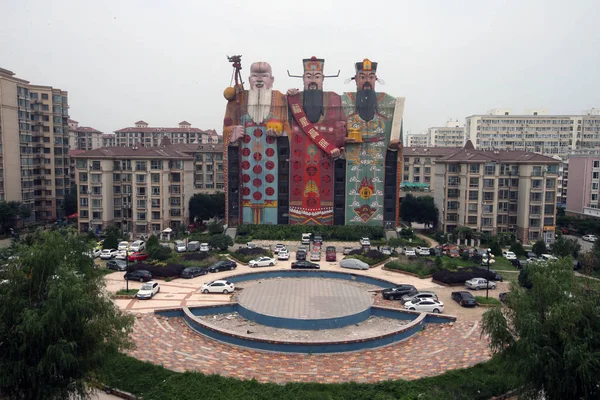 Vista Hotel Tianzi Que Parece Com Shou Três Deuses Chineses — Fotografia de Stock