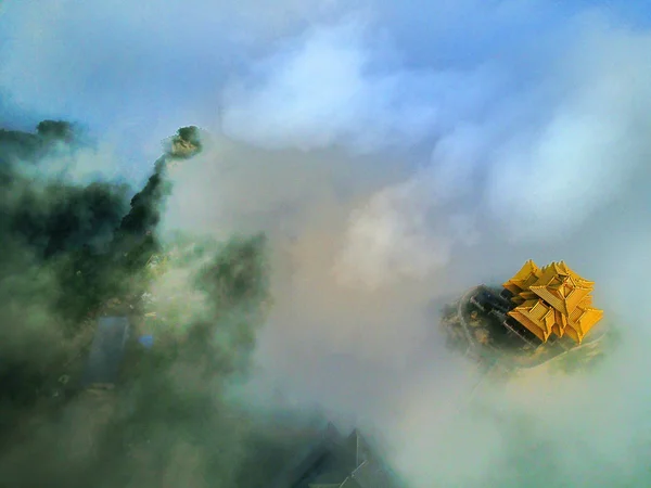 Vista Montanha Laojun Outrora Retiro Lao Tzu Também Chamado Laozi — Fotografia de Stock