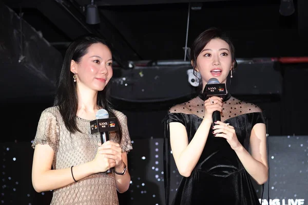中国女演员静田 出席2017年7月26日在中国上海举行的中国化妆品品牌 Kans 新产品发布会 — 图库照片