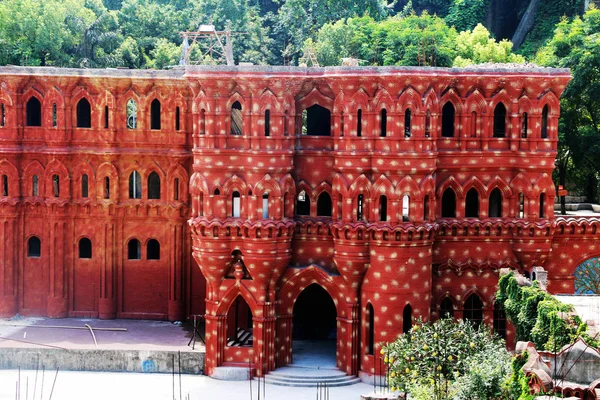 Blick Auf Ein Schlossförmiges Gebäude Einer Kuchenfabrik Chongqing China August — Stockfoto