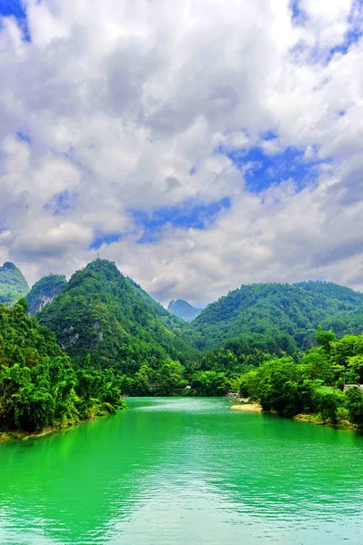 Paisagem Daqikong Grandes Sete Arcos Ponto Cênico Condado Libo Qiannan — Fotografia de Stock