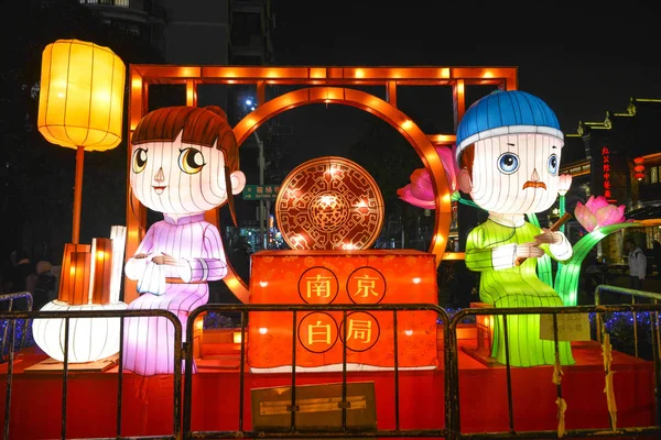 Lanterne Colorate Decorazioni Celebrare Imminente Capodanno Lunare Cinese Festa Primavera — Foto Stock