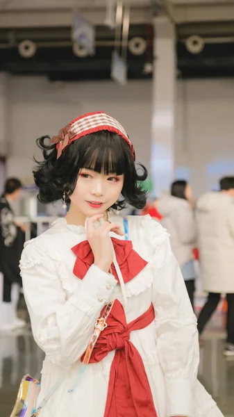 Cosplayer Pozach Podczas Festiwalu Kultury Cosplay Hangzhou Hangzhou Miasta Wschodnich — Zdjęcie stockowe