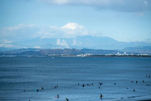 日本神奈川县仓仓的海景风景 2018年12月24日 — 图库照片