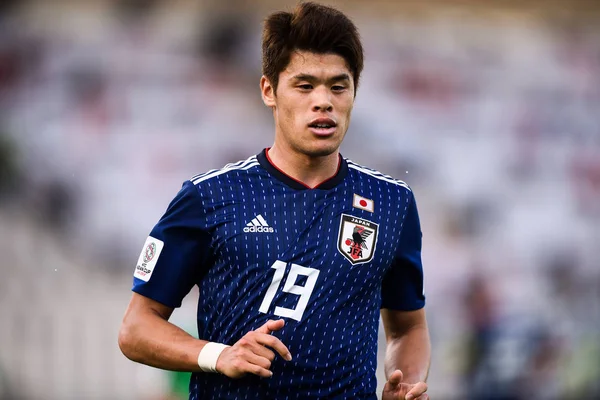 Hiroki Sakai Seleção Japonesa Futebol Reage Enquanto Compete Contra Seleção — Fotografia de Stock