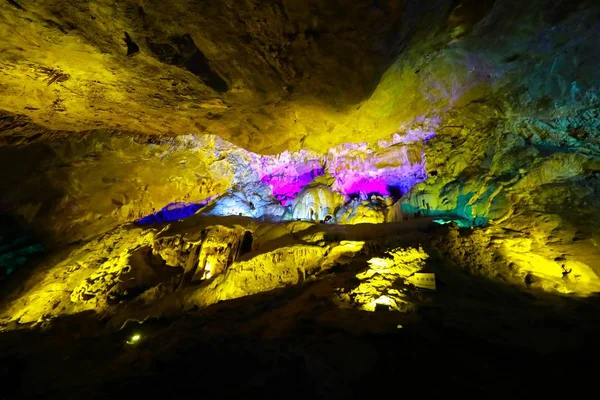Внутренний Вид Самой Длинной Мире Подводной Системы Пещер Беньси Шуйдун — стоковое фото