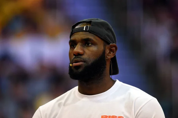 Star Nba Lebron James Des Cavaliers Cleveland Assiste Une Réunion — Photo