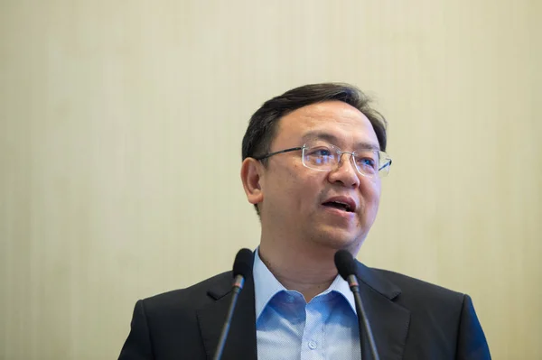 Wang Chuanfu Grundare Ordförande Och För Kinesiska Bilar Tillverkaren Byd — Stockfoto