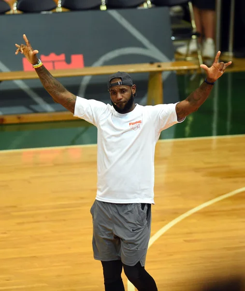 Nba Star Lebron James Cleveland Cavaliers Attends Fan Meeting Event — Stock Photo, Image