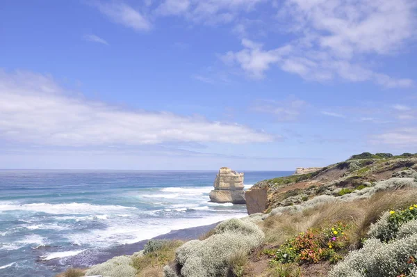 Paisaje Gibson Steps Parque Nacional Port Campbell Largo Great Ocean — Foto de Stock