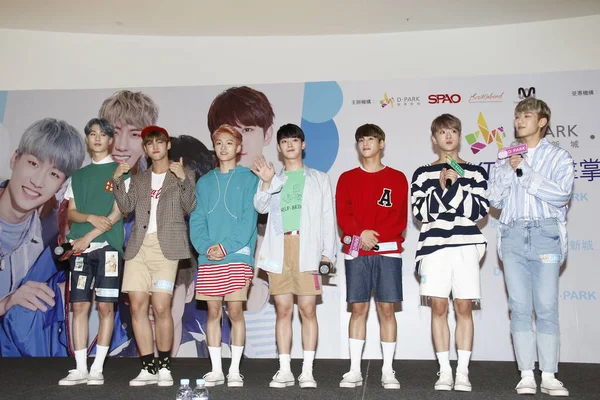 Members South Korean Boy Group Myteen Attend Fan Meeting Hong — Stock Photo, Image