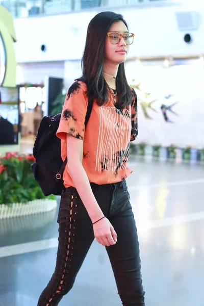 Chinese Supermodel Mengyao Beter Bekend Als Ming Afgebeeld Beijing Capital — Stockfoto
