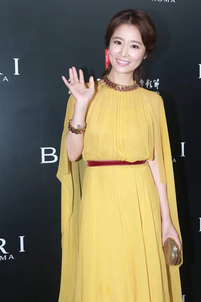 台湾女演员林瑞琳在2017年6月19日于中国上海举行的第20届上海国际电影节上登上宝格丽红地毯 — 图库照片
