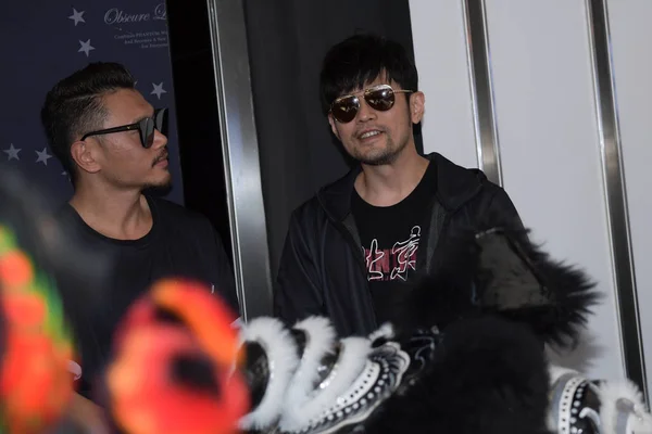 Cantante Taiwanese Jay Chou Destra Partecipa Alla Cerimonia Apertura Nuovo — Foto Stock