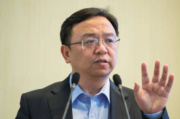 Wang Chuanfu Grundare Ordförande Och För Kinesiska Bilar Tillverkaren Byd — Stockfoto