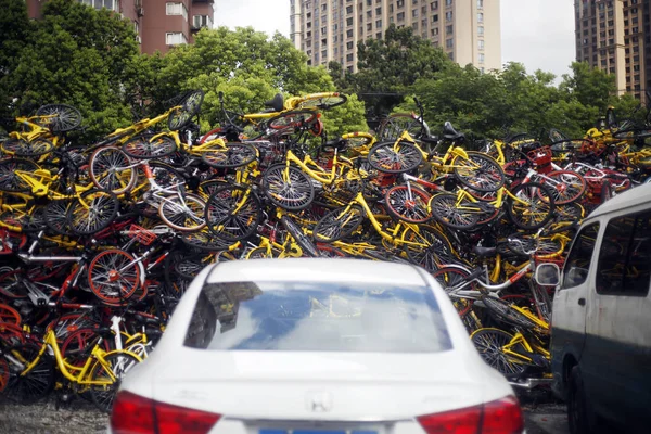 Miles Bicicletas Servicios Para Compartir Bicicletas Violación Las Normas Tráfico —  Fotos de Stock